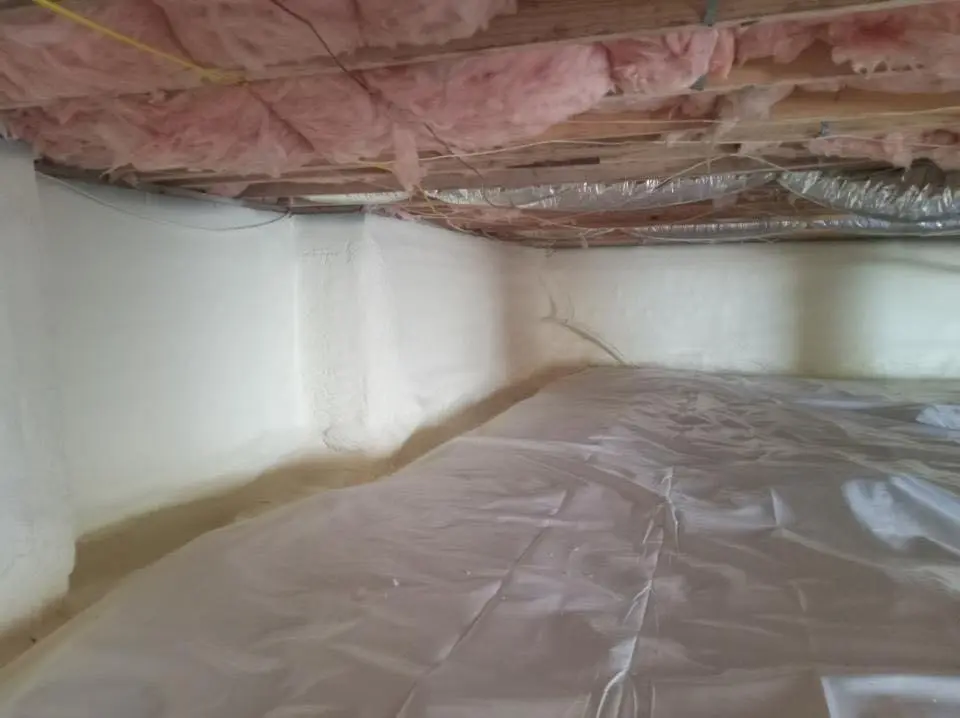 Crawl space encapsulation with closed-cell spray foam for Roof Waterproofing in Hilton Head Island